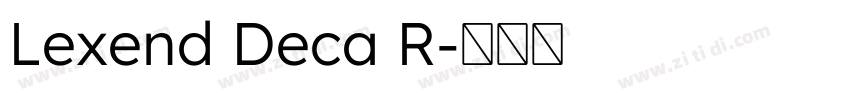 Lexend Deca R字体转换